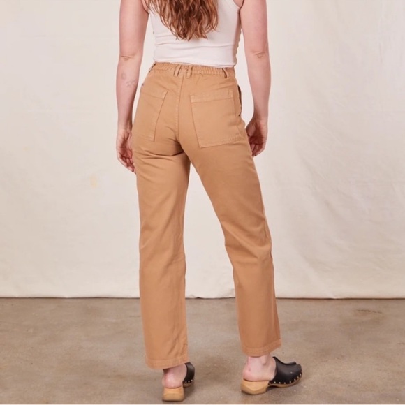 Big Bud Press Tan Work Pants Cotton Twill Straight Leg High Waisted Utility XXS - Picture 3 of 12